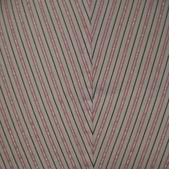 Express White Long Sleeved Shirt with Black, Red & Silver Pinstripes, Size Small - Picture 6 of 6